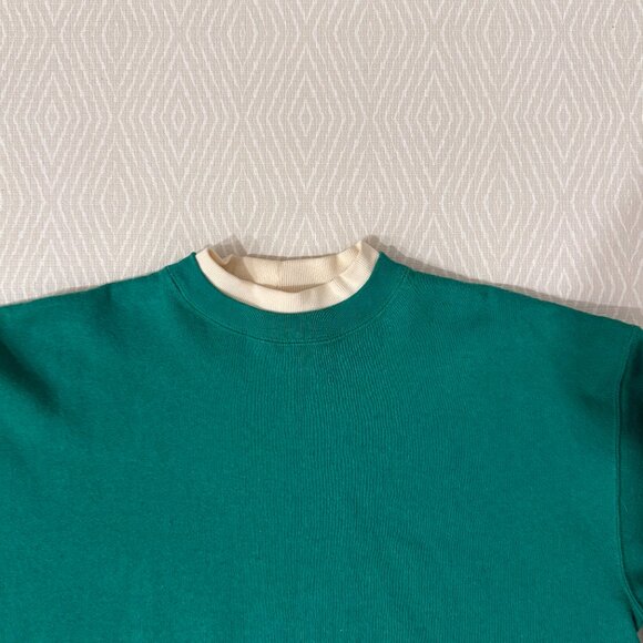 Vintage Layered Faux Turtleneck Cropped Sweater Size Medium - Picture 3 of 4